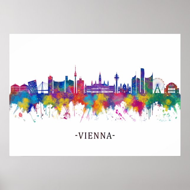 Wien Austria Skyline Poster (Framsidan)