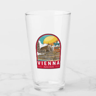 Wien Austria Travel Retro Emblem Glaskopp