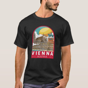 Wien Austria Travel Retro Emblem T Shirt