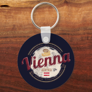 Wien Austria Vintage Capital Viennese Melange Nyckelring