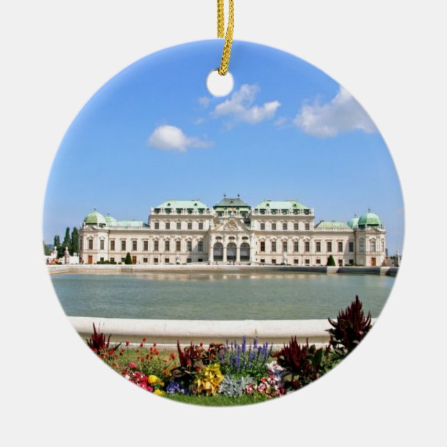 Wien BelPalace trädgårdar Julgransprydnad Keramik (Framsidan)