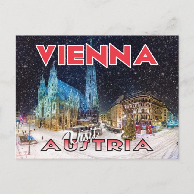 Wien, Besök Österrike Postkort Vykort (Framsida)