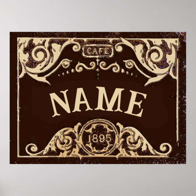 Wien Cafe-Vintage Poster (Framsidan)