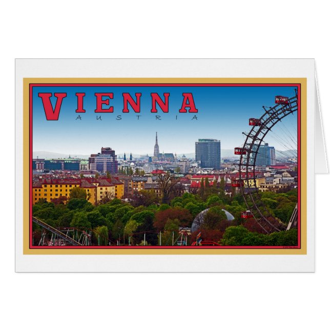 Wien - Cityscape Hälsningskort (Framsidan Horizontal)