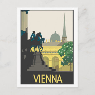 Wien, illustration, vintage resehandling postkort vykort