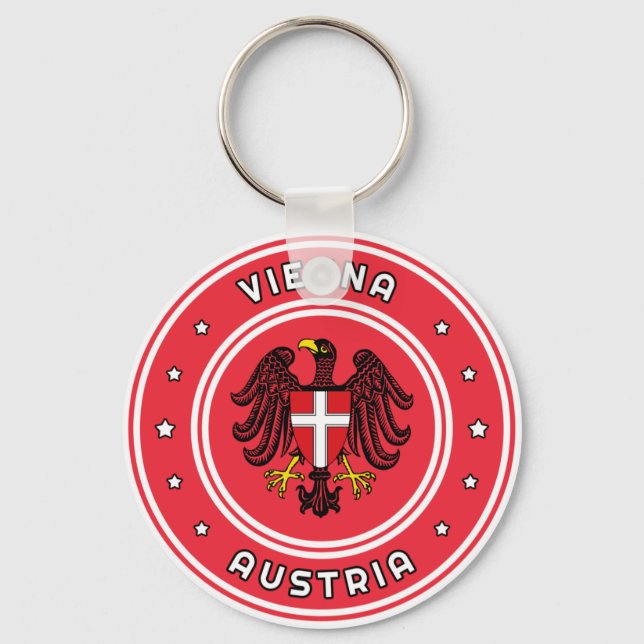 Wien Jackat av Arm, Österrike Nyckelring (Framsida)