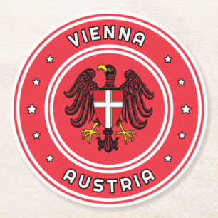 Wien Jackat av Arm, Österrike Underlägg Papper Rund