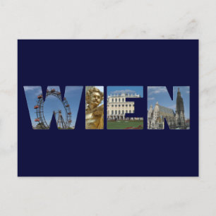 Wien Logotyp Wien Österrike Vykort