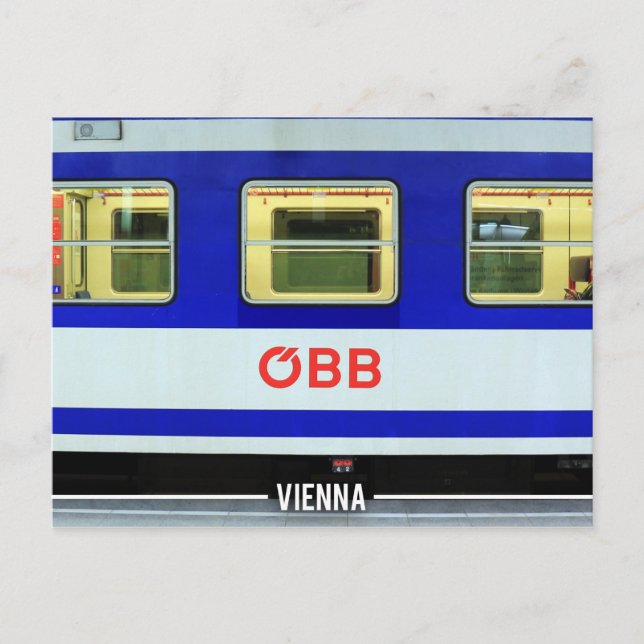 Wien Metro Tåg, Österrike Vykort (Framsida)