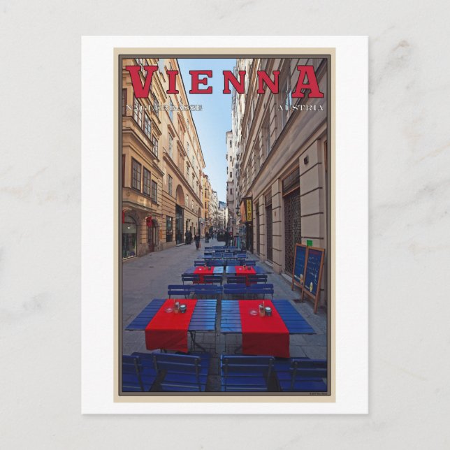 Wien - Naglergasse Vykort (Framsida)