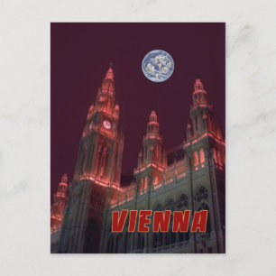 Wien night ljus vykort
