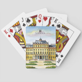 Wien Österrike Akvarell Stad Resminne Casinokort