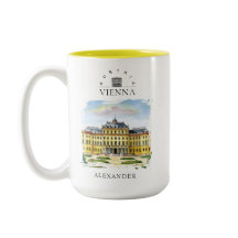 Wien Österrike Akvarell Stad Resminne