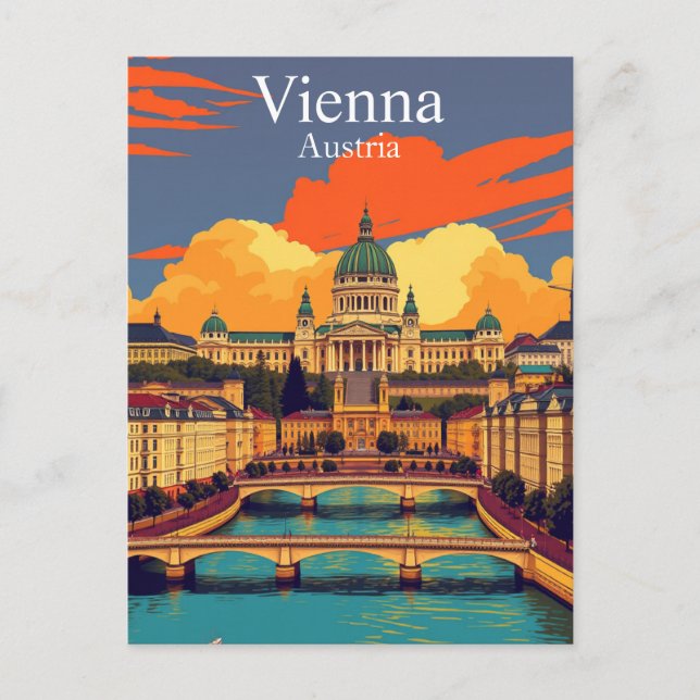 Wien, Österrike, Europa, resor Vykort (Framsida)