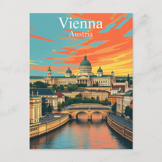 Wien, Österrike, Europa, resor Vykort (Framsida)