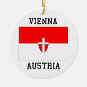 Wien Österrike flagga Julgransprydnad Keramik