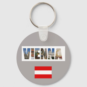 Wien Österrike flagga Nyckelring