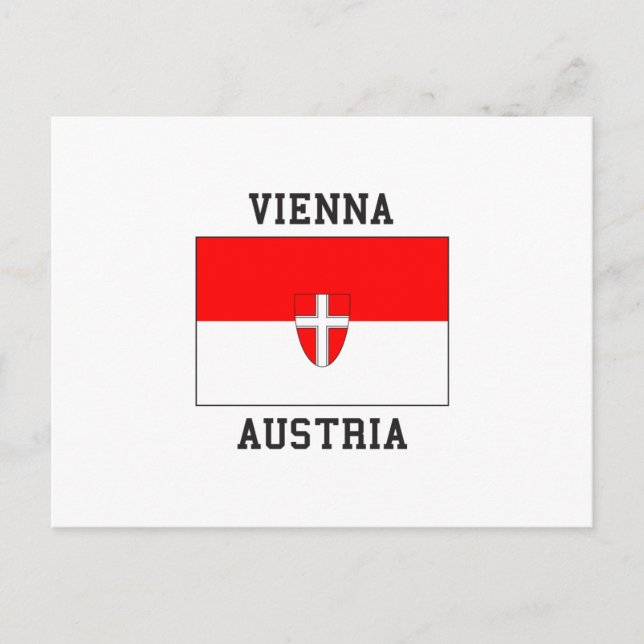 Wien Österrike Flagga Vykort (Framsida)