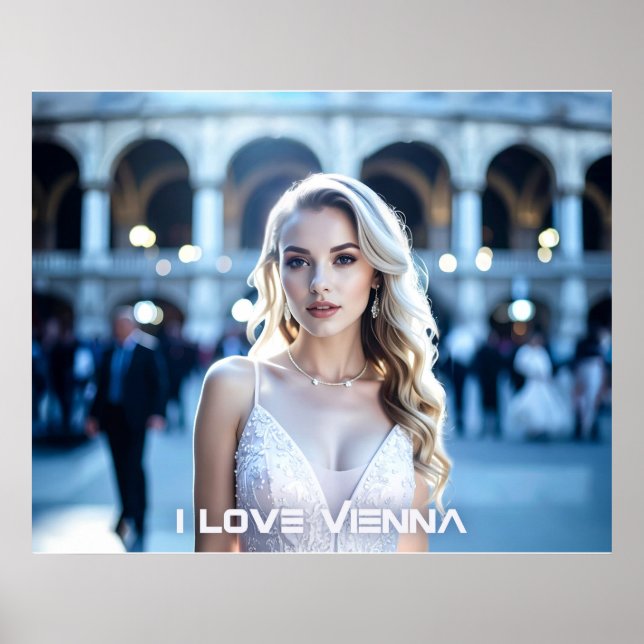 WIEN - ÖSTERRIKE - JAG ÄLSKAR WIEN POSTER (Framsidan)
