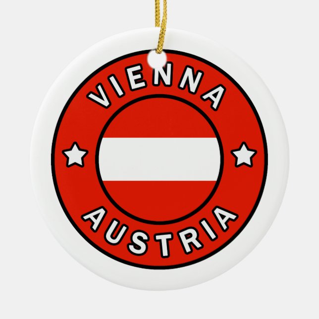 Wien Österrike Julgransprydnad Keramik (Framsidan)