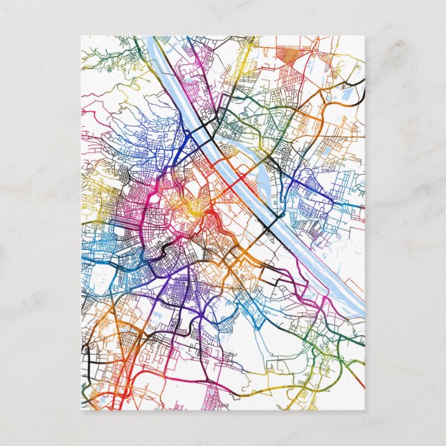 Wien Österrike Karta Vykort (Framsida)