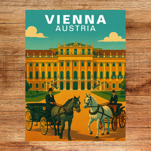 Wien, Österrike kejserligt palats & hästar Vykort