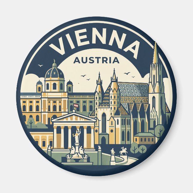 Wien Österrike Magnet (Framsidan)