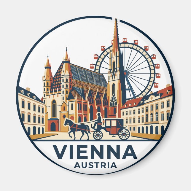 Wien Österrike Magnet (Framsidan)