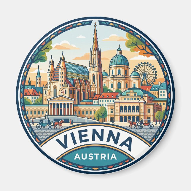 Wien Österrike Magnet (Framsidan)
