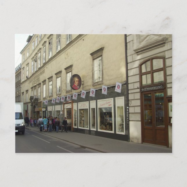Wien Österrike Mozart Vykort (Framsida)