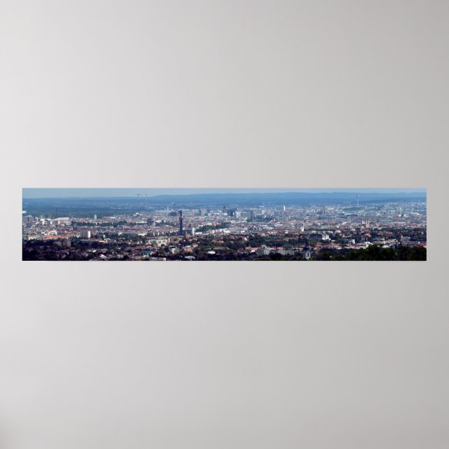 Wien Österrike Panorama Poster (Framsidan)