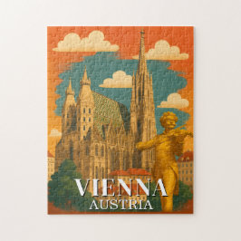 Wien Österrike Pussel Vintage Resa