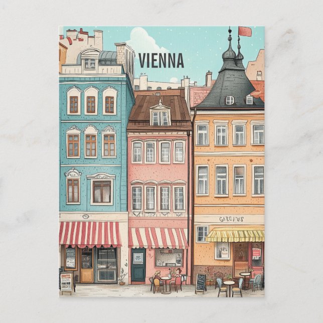 Wien Österrike Resa Vykort (Framsida)