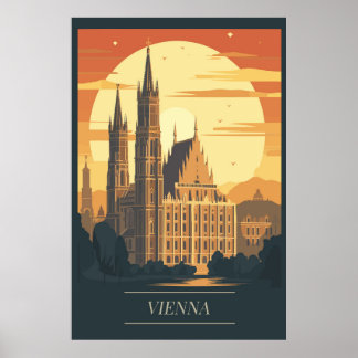 Wien, Österrike, resor Poster