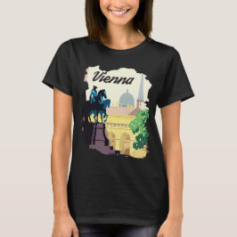 Wien Österrike Staty Stadsscen Rea T Shirt