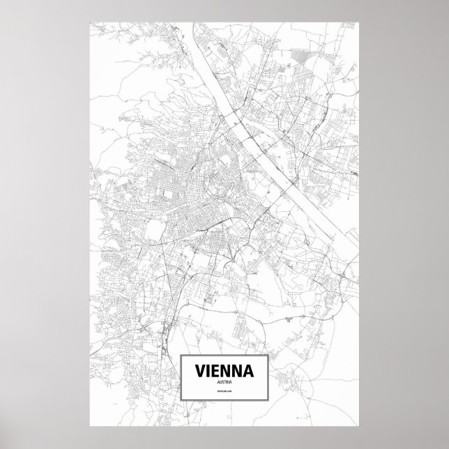 Wien, Österrike (svart på vitt) Poster (Framsidan)