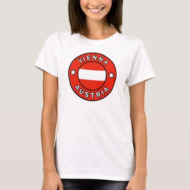 Wien Österrike T Shirt (Framsida)