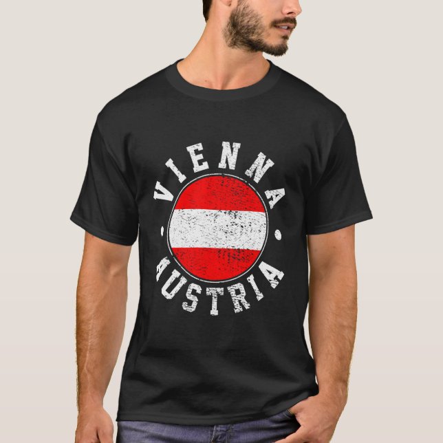 Wien Österrike T Shirt (Framsida)