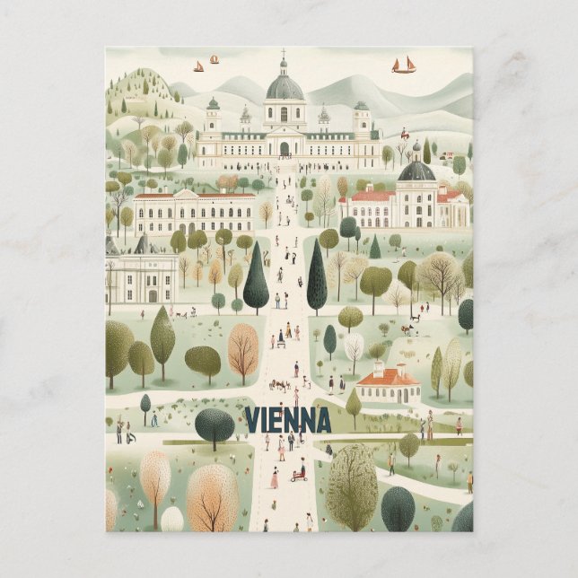 Wien Österrike Travel Vykort (Framsida)