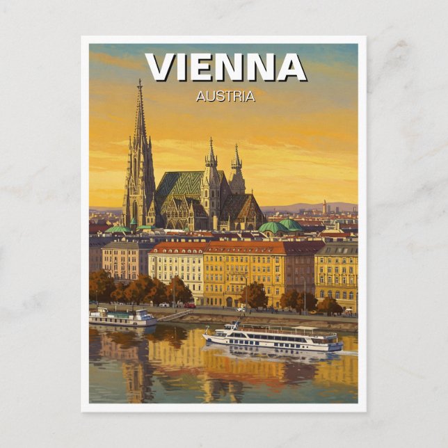 Wien Österrike Travel Vykort (Framsida)