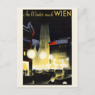 Wien Österrike Vintage affisch 1937 Vykort