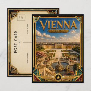 Wien Österrike Vintage Imperial Arkitektur Konst Vykort