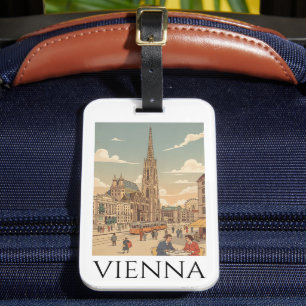 Wien Österrike Vintage Resecafé Kultur Bagagebricka