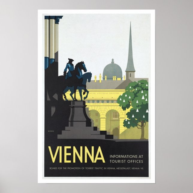 Wien Österrike - Vintage resor Poster (Framsidan)