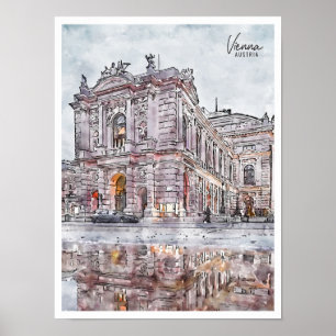 Wien Österrike vintage resor Poster