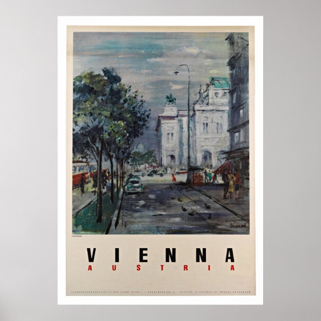 Wien Österrike - Vintage resor Poster (Framsidan)