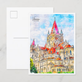 Wien Österrike vintage resor Vykort