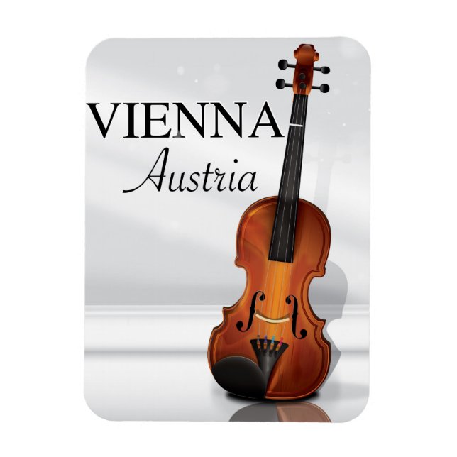 Wien Österrike Violin reseaffisch Magnet (Vertikal)