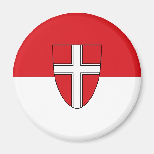Wien Österrikes flagga Staatsymbol Wien Magnet (Framsidan)
