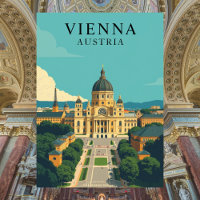 Wien, Österrikes Vintage resor Art-vykort